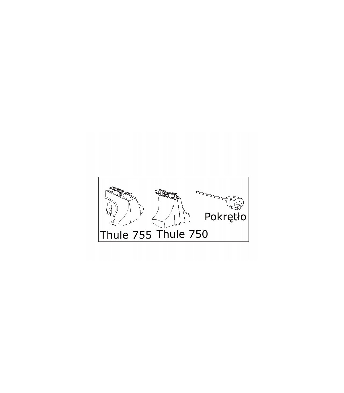 Thule Pokrętło Gałka Zaślepka Klucz rapid 750 755