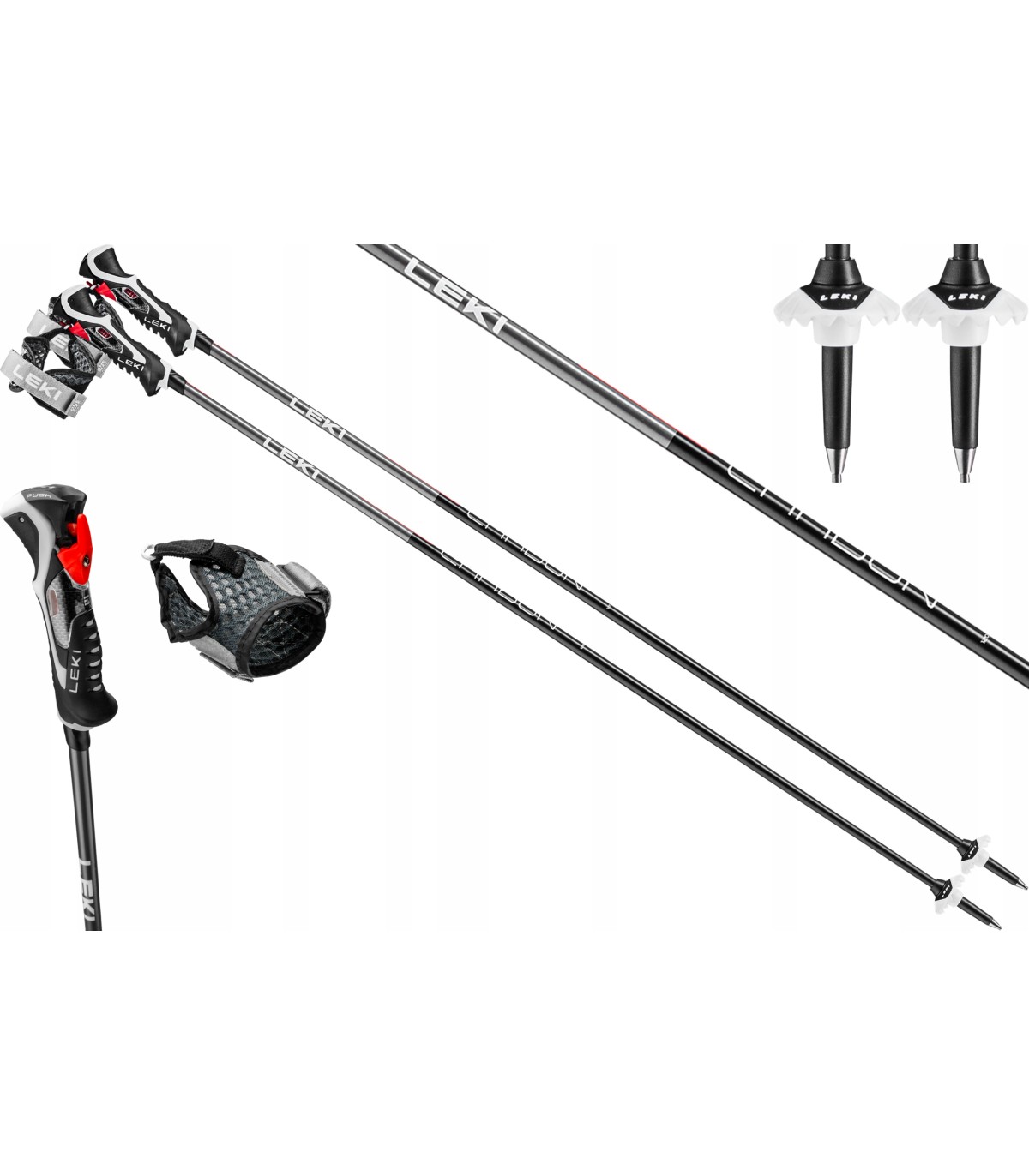 Kijki kije narciarskie zjazdowe LEKI CARBON 14 Trigger 3D 65367901 120cm