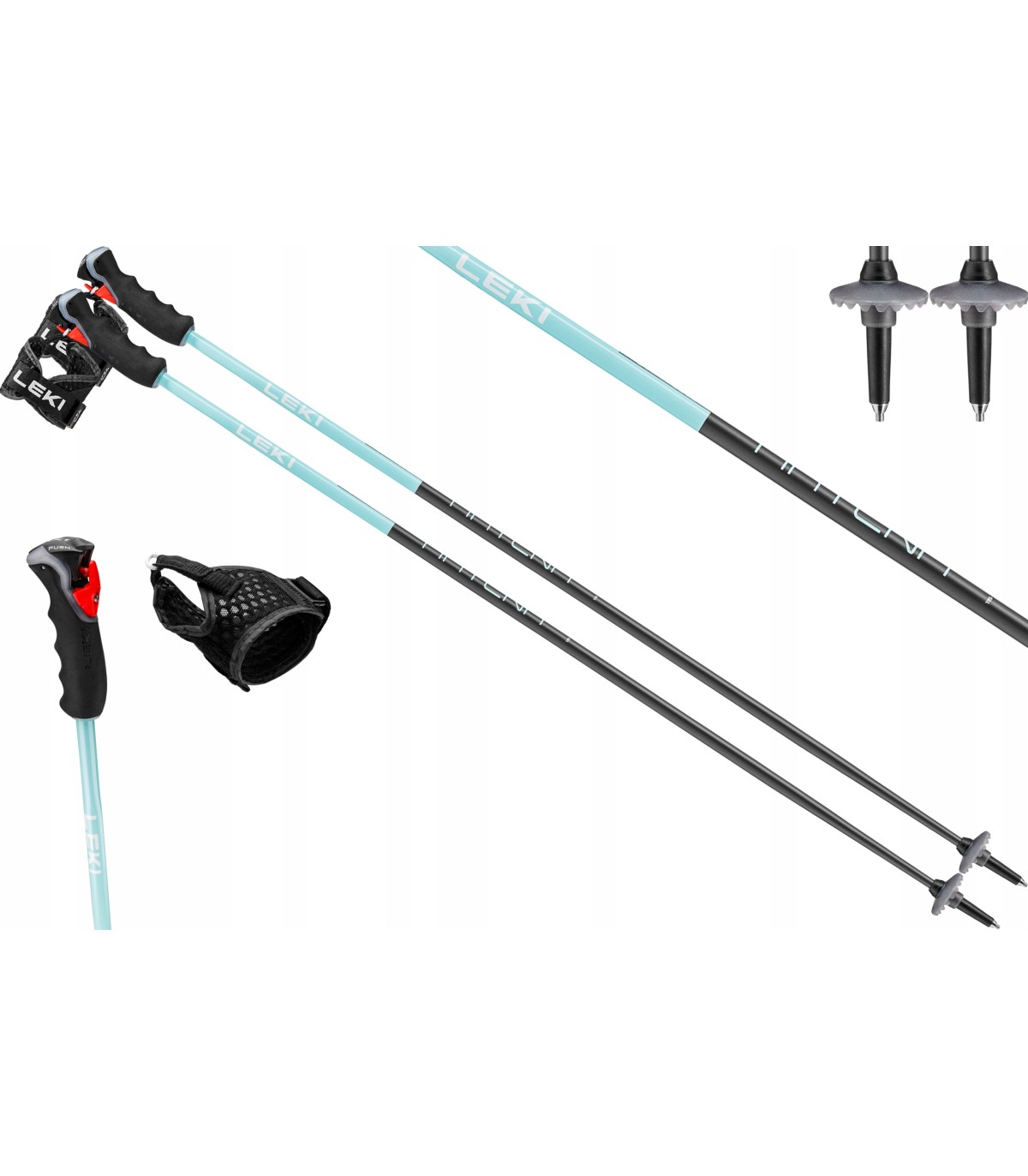 Kijki kije narciarskie zjazdowe LEKI Artena Airfoil 3D 65367971 125cm