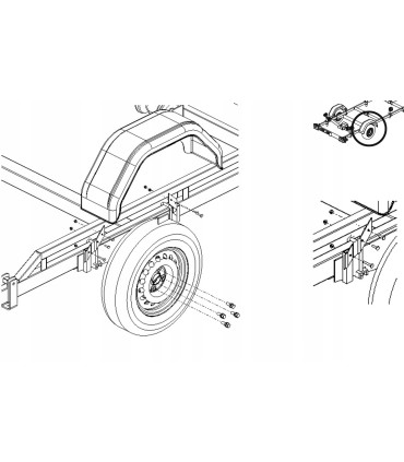 Wspornik mocowanie uchwyt błotnika Brenderup lewy