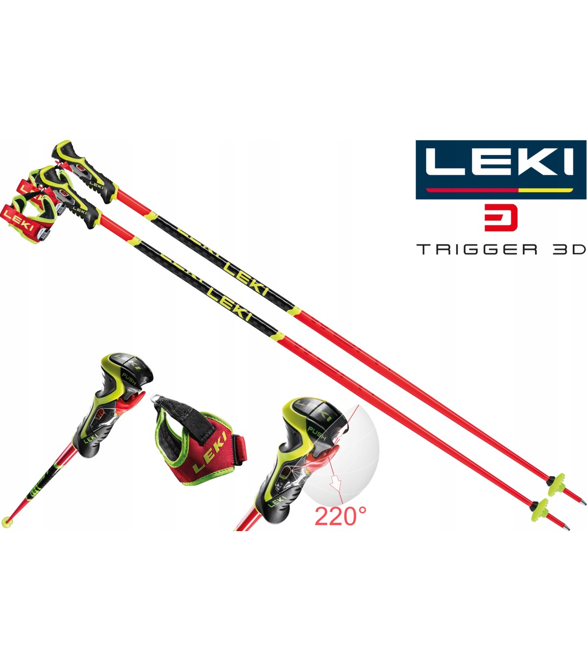 Kije zjazdowe kijki narciarskie slalomowe LEKI WORLDCUP SL 3D 120 65267481