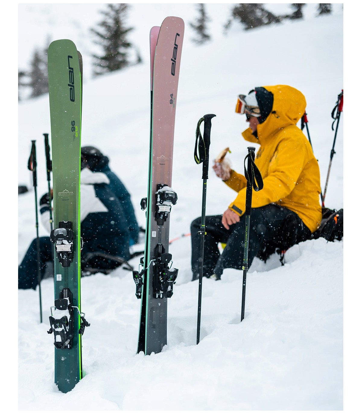 Kije kijki ski-tourowe freerideowe regulowane Elan TOUR CARBON ROD 110-140