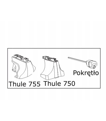 Thule Rapid System Pokrętło Gałka Zaślepka Klucz rapid 750 755