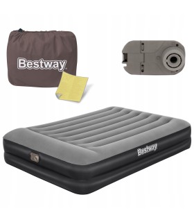 Materac dmuchany z pompką Bestway dwuosobowy 203x152x46cm poduszka 300kg