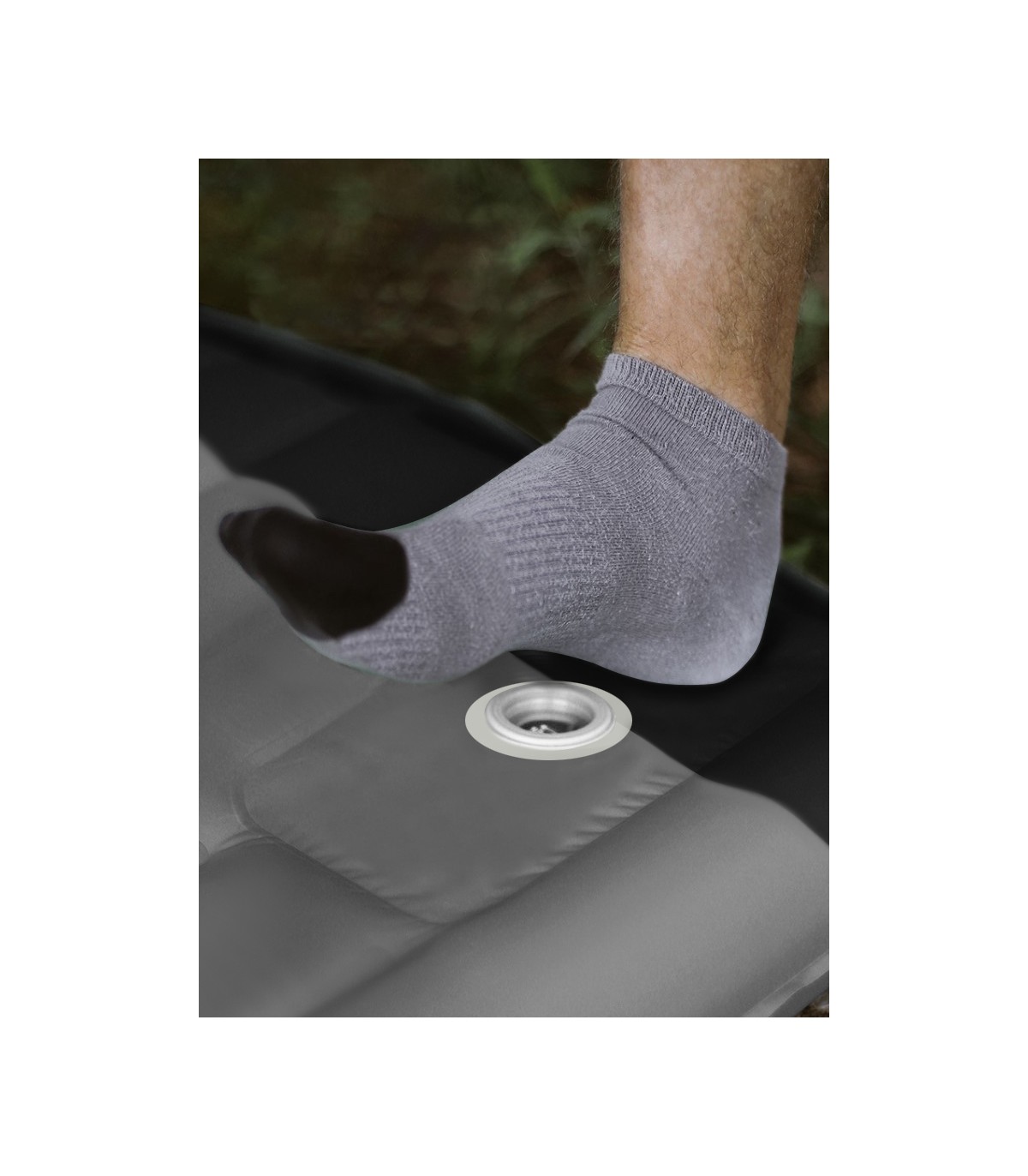 Materac dmuchany z pompką jednoosobowy turystyczny Trizand karimata biwak