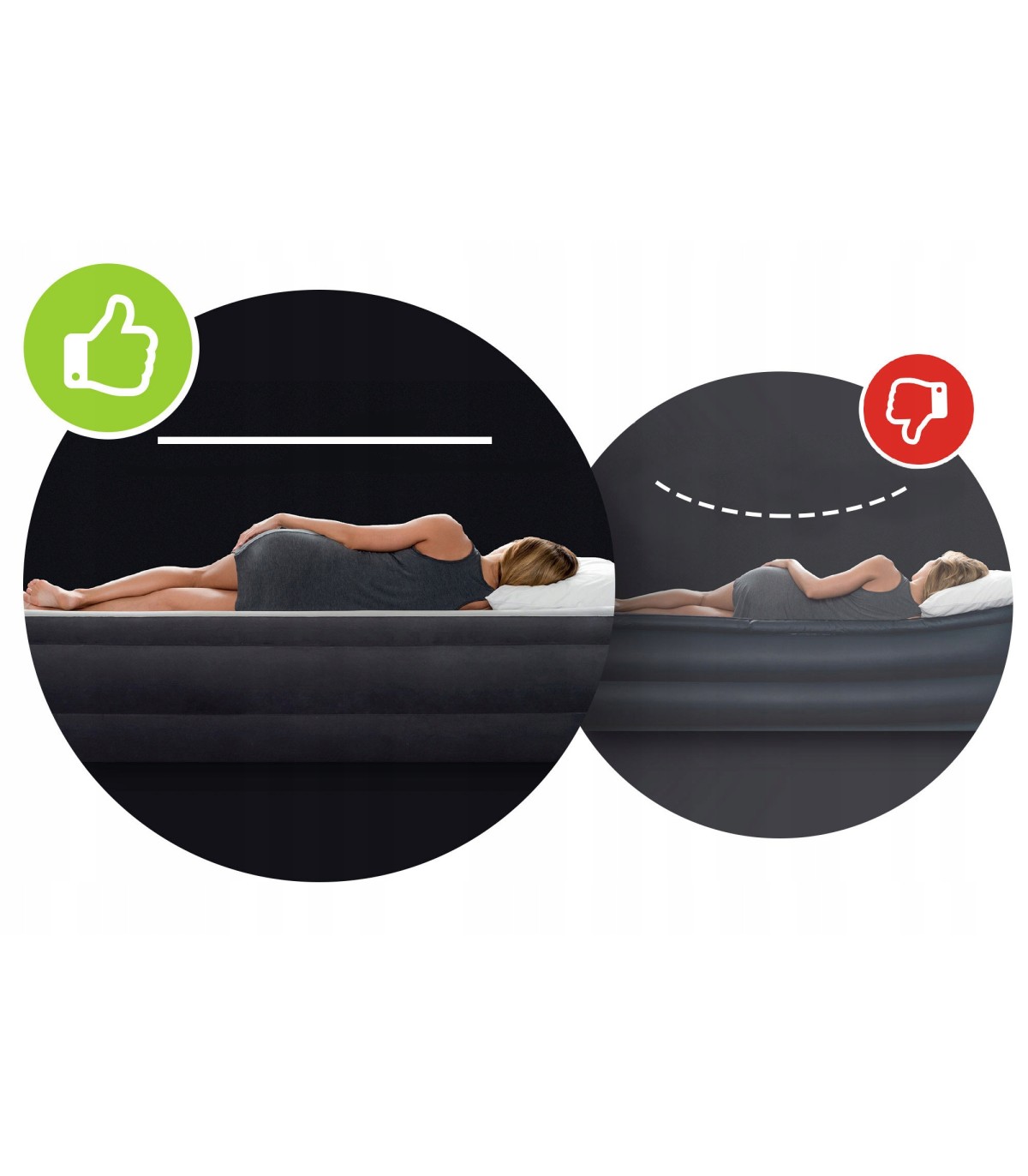 Materac dmuchany z pompką Bestway dwuosobowy 203x152x46cm poduszka 300kg