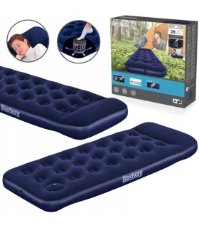 Materac dmuchany z pompką Bestway jednoosobowy 185x76x28cm 150kg namiot