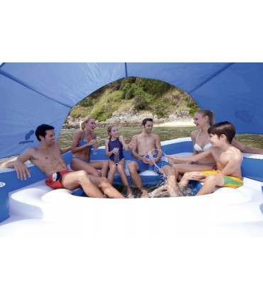 Wyspa pływająca z basenem zadaszeniem materac imprezowy 6 osób Bestway HF