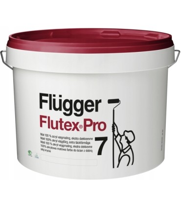 Farba biała z połyskiem do ścian ścienna Flügger Flugger Flutex PRO 7 9,1L