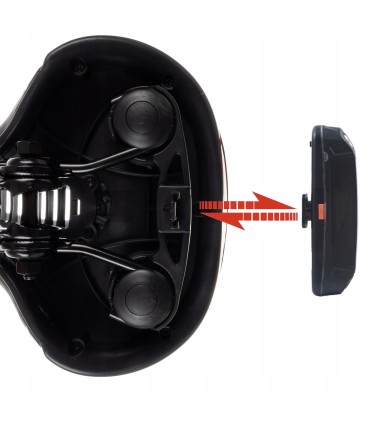 Siodełko rowerowe amortyzowane Trizand 200mm z miękką pianką + lampka LED