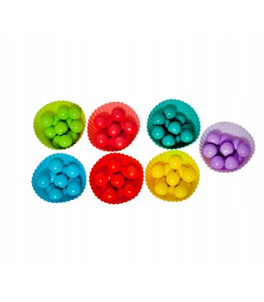 Układanka drewniana edukacyjna koraliki kulki mozaika puzzle Montessori 3+