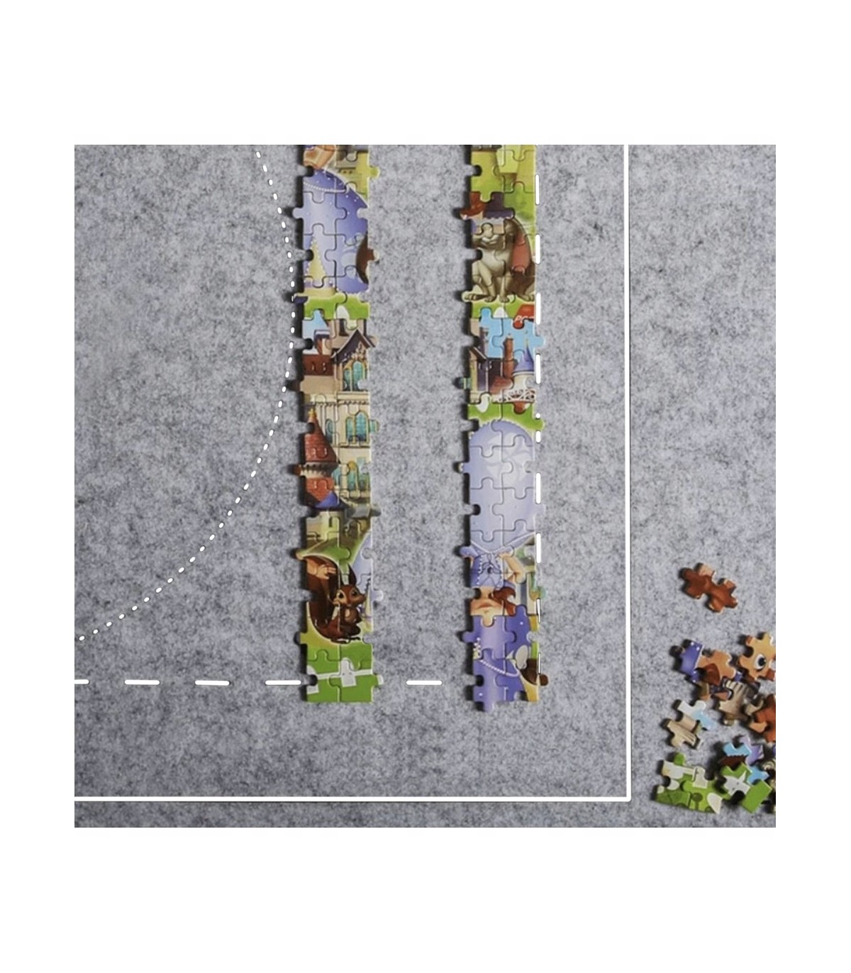 Mata plansza podkładka na puzzle 1500 do układania z przegródkami 115x67cm