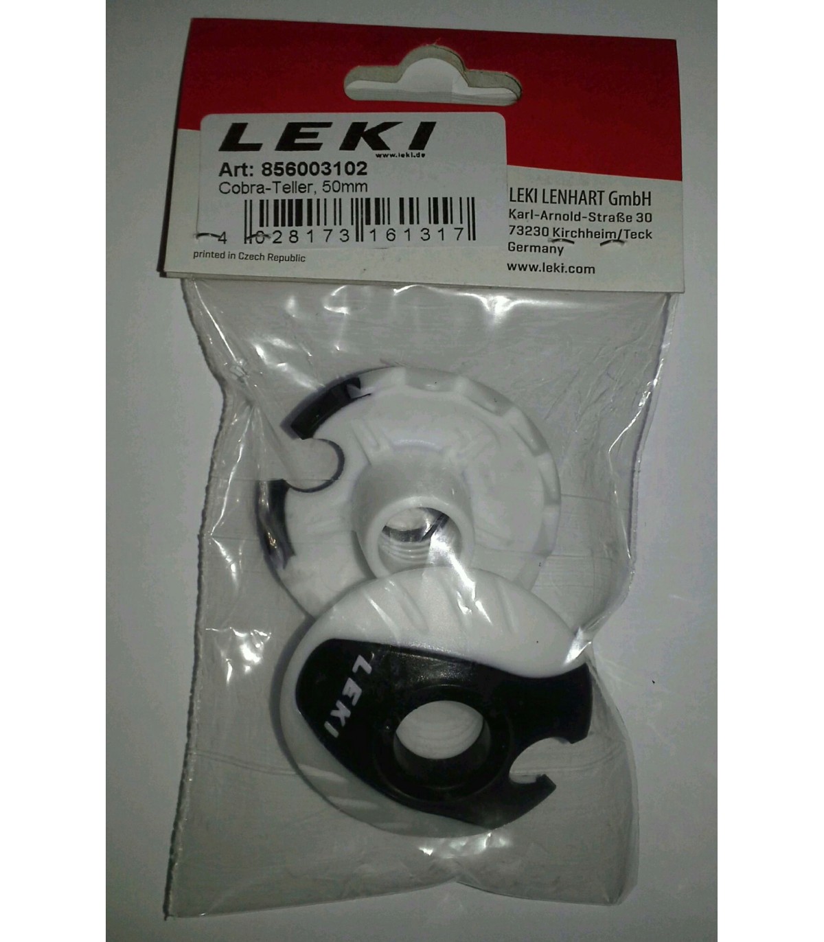 Talerzyki narciarskie LEKI COBRA black-whit 2szt