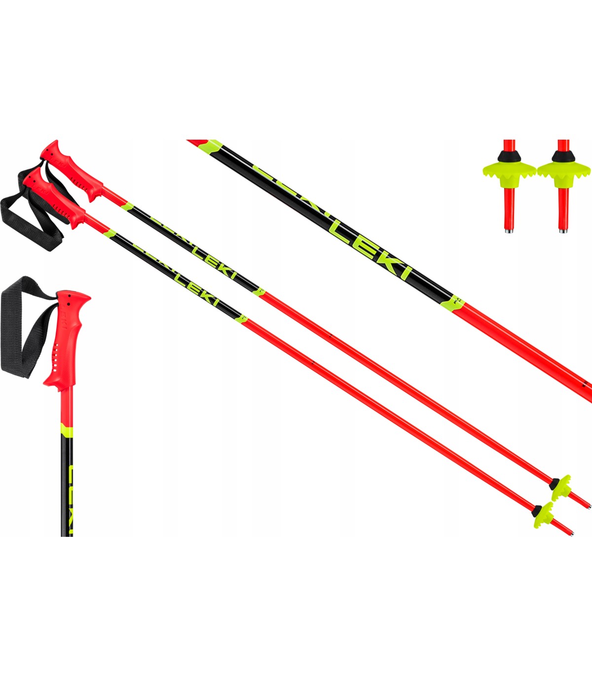 Kijki kije narciarskie zjazdowe dziecięce LEKI RACING KIDS 65344301 90cm