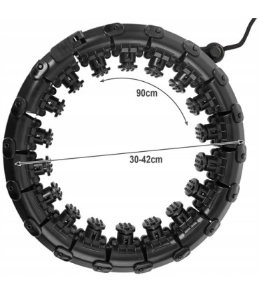 Hula hop z masażerem + obciążnik Trizand 25208