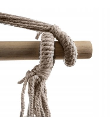 Hamak krzesło brazylijskie Fotel wiszący wolnostojący 97cm beżowe Gardlov