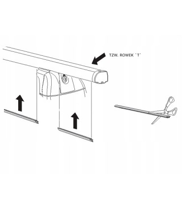 Guma Thule górna uszczelka listwa belki ALU aluminiowej bagażnika dł 134cm