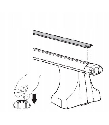 Guma Thule górna uszczelka listwa belki ALU aluminiowej bagażnika dł 134cm