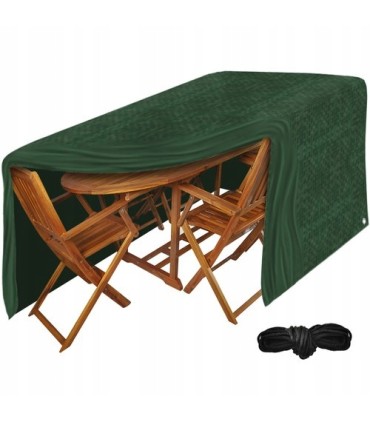 Pokrowiec ogrodowy na zestaw mebli 240 x 180 x 100 cm zielony 23491