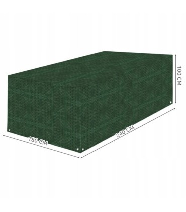 Pokrowiec ogrodowy na zestaw mebli 240 x 180 x 100 cm zielony 23491