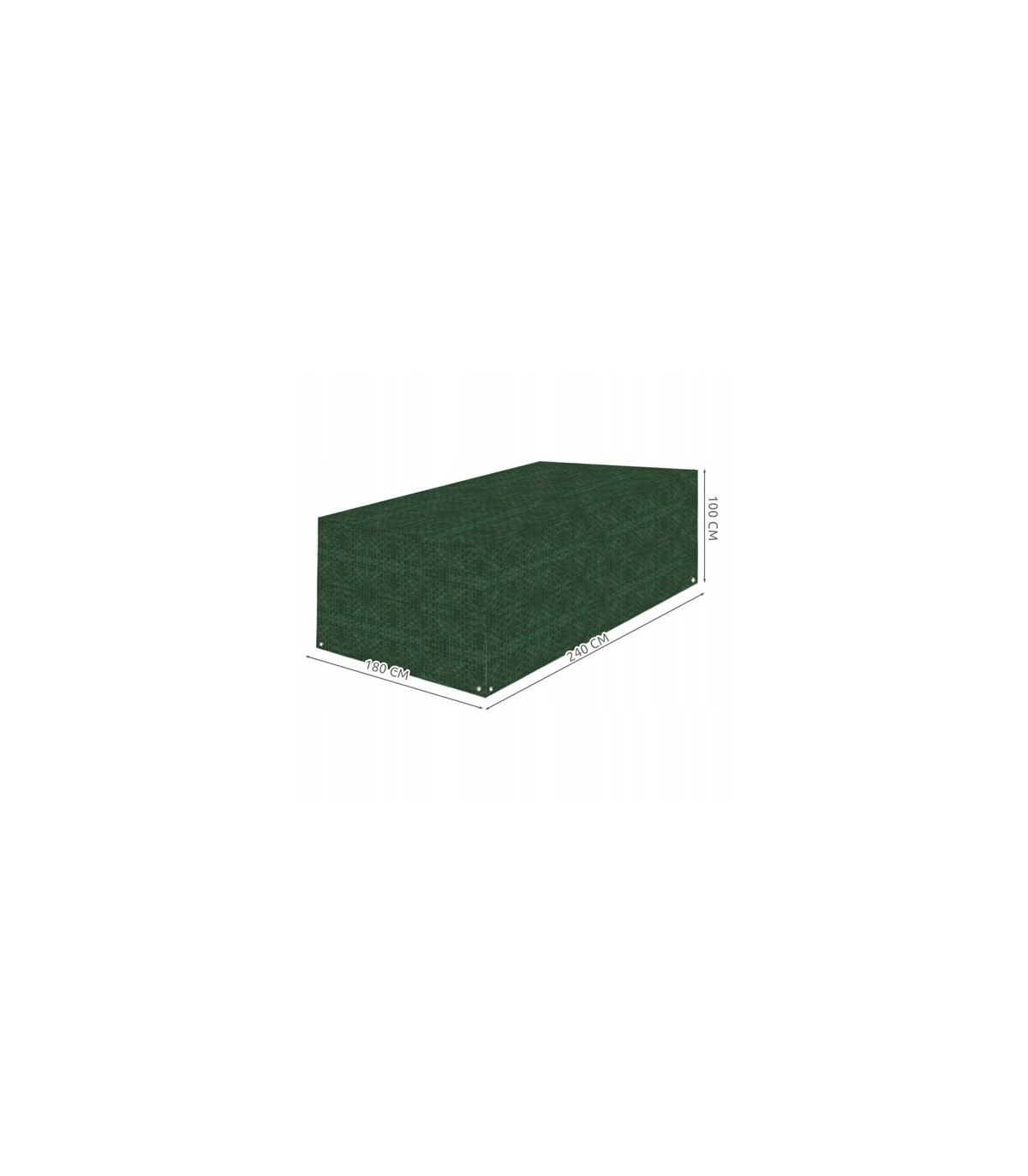 Pokrowiec ogrodowy na zestaw mebli 240 x 180 x 100 cm zielony 23491