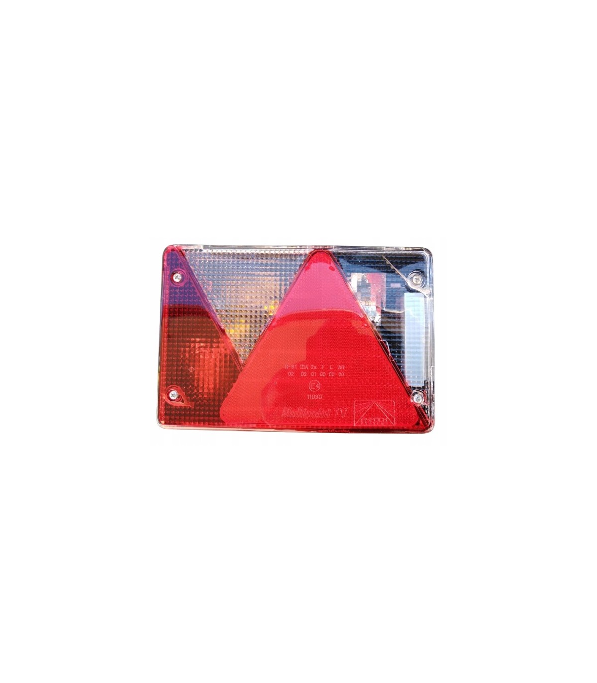 Lampa tylnia lewa Aspock Multipoint IV przyczep lawety Brenderup uszkodzona