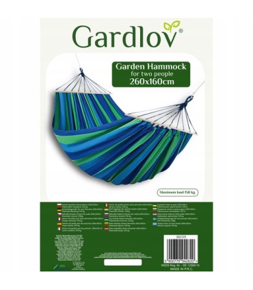 Hamak ogrodowy dwuosobowy 260x160cm Gardlov 21078