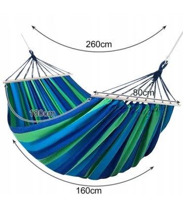 Hamak ogrodowy dwuosobowy 260x160cm Gardlov 21078