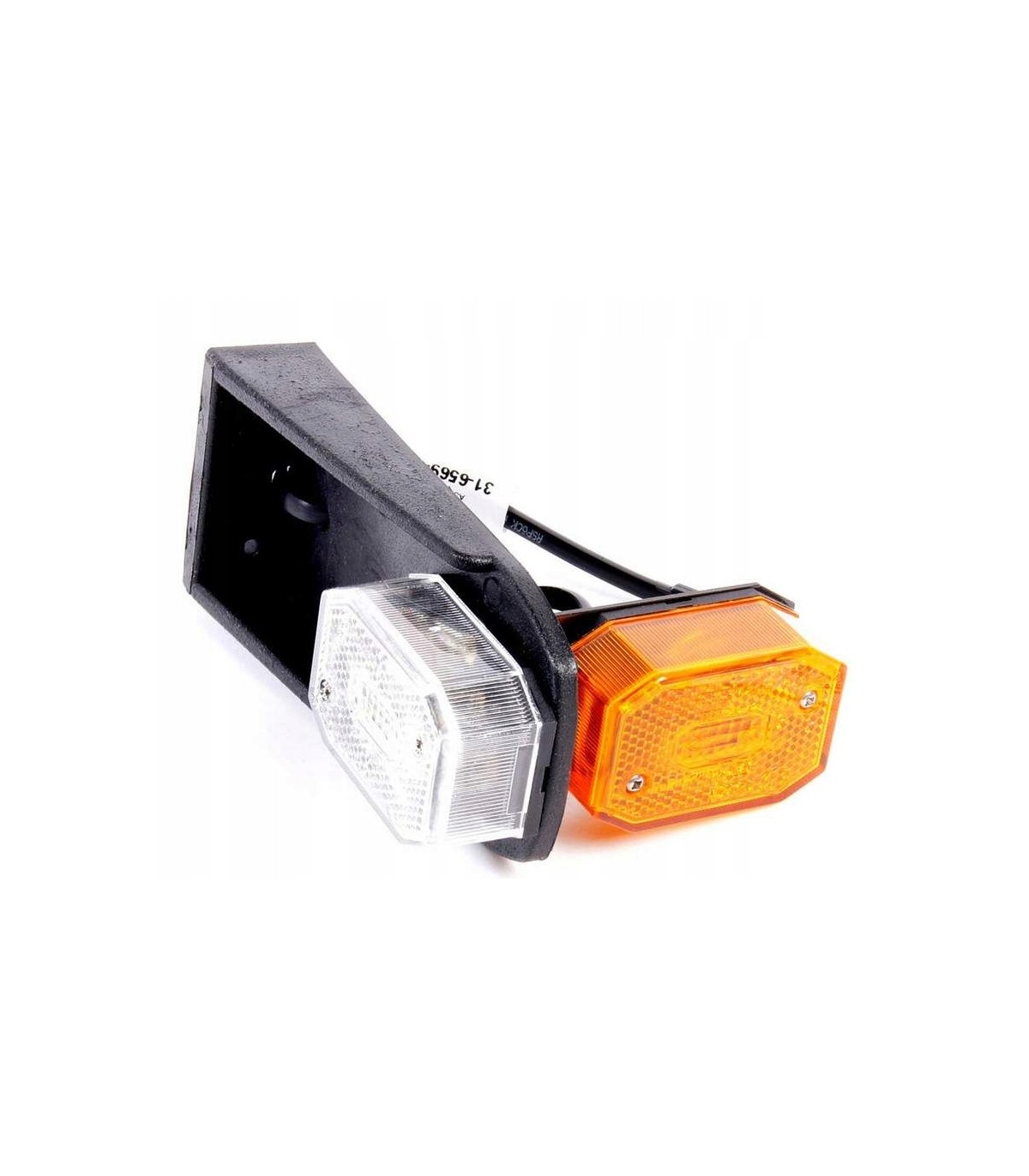 Lampa obrysowa przyczepy lawety biała pomarańczowa L+P Aspöck Brenderup