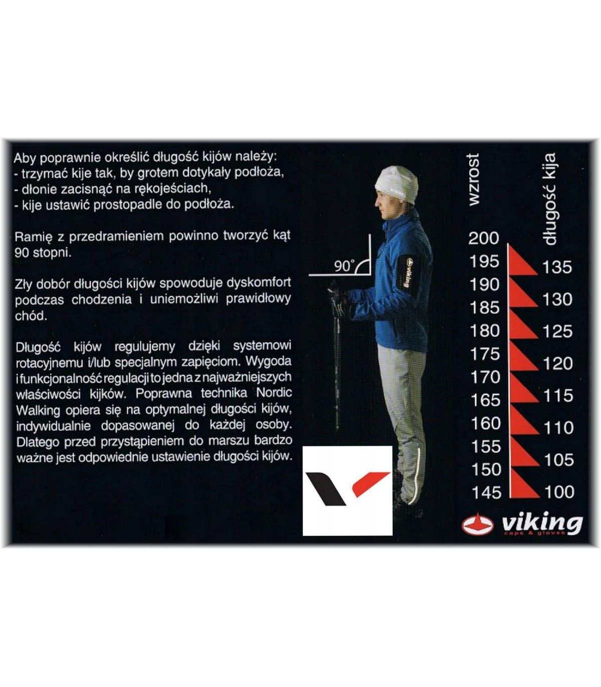 Kije kijki Trekkingowe Skitour Viking Kivi 135 cm