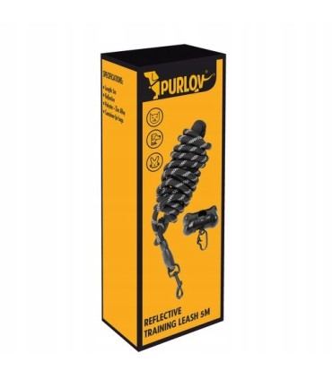 Smycz treningowa odblaskowa 5m Purlov 21655