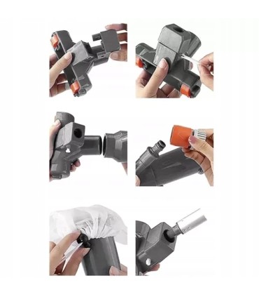 ZESTAW 2 w 1 DO CZYSZCZENIA BASENU, ODKURZACZ + SIATKA Bigstren 21024 SZARY