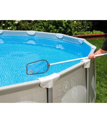 ZESTAW 2 w 1 DO CZYSZCZENIA BASENU, ODKURZACZ + SIATKA Bigstren 21024 SZARY