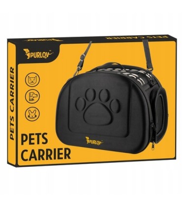 Transporter torba dla psa kota Purlov 43x27x32 cm czarny