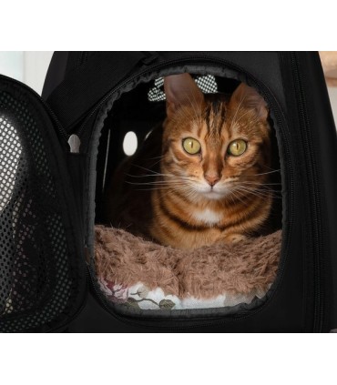 Transporter torba dla psa kota Purlov 43x27x32 cm czarny