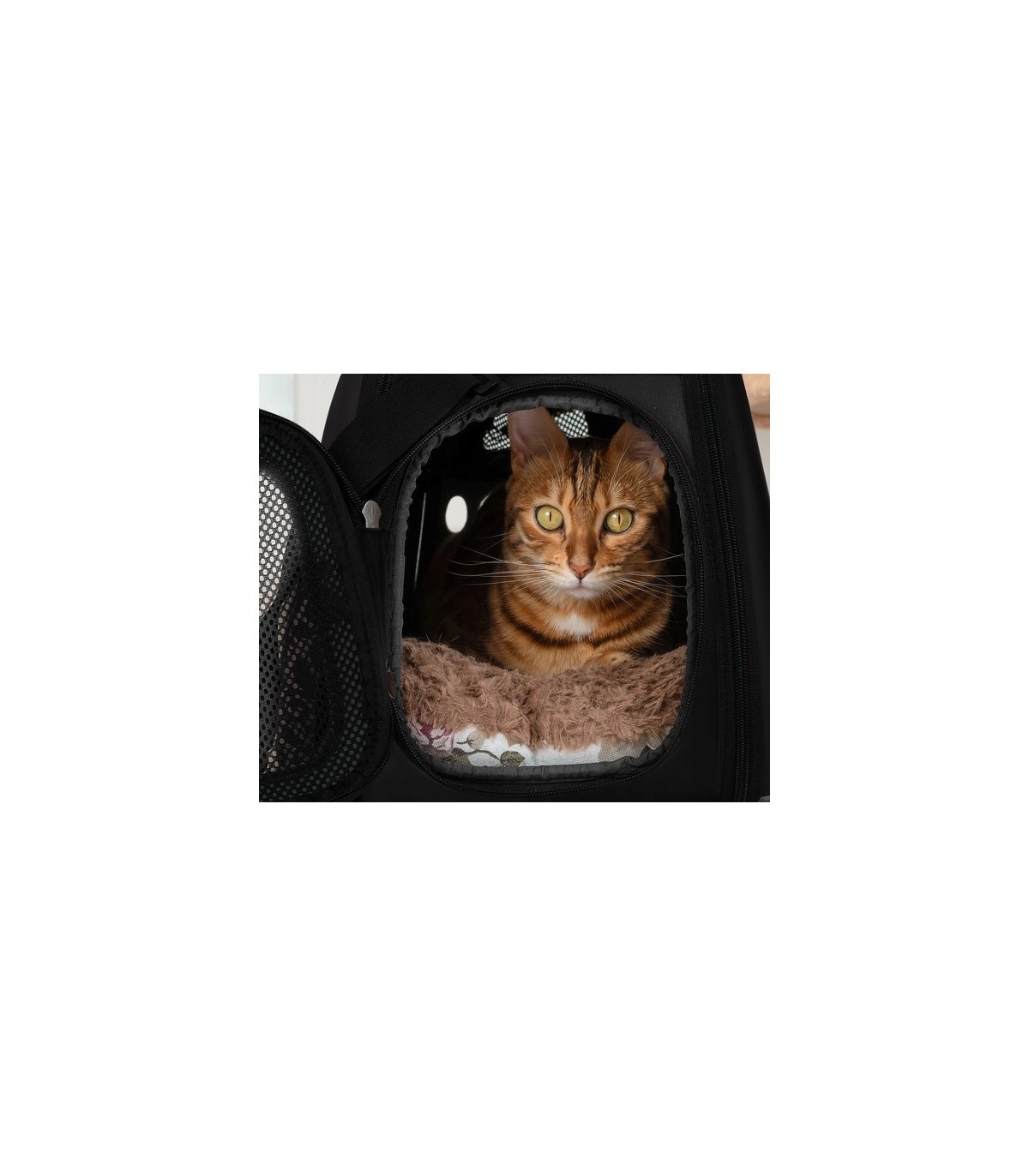 Transporter torba dla psa kota Purlov 43x27x32 cm czarny