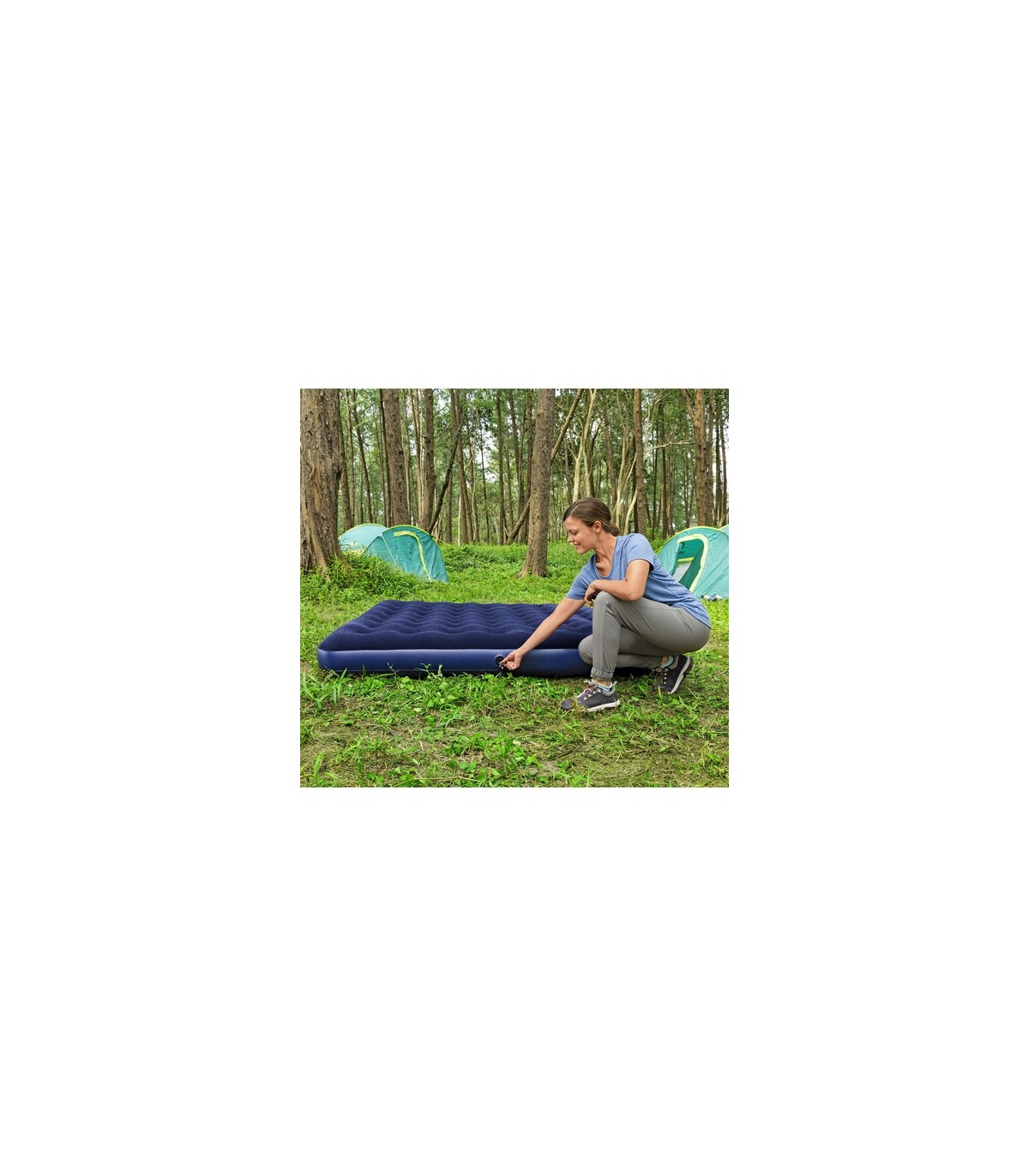 MATERAC DMUCHANY DWUOSOBOWY DO SPANIA ŁÓŻKO 203x183x22 BESTWAY 67004