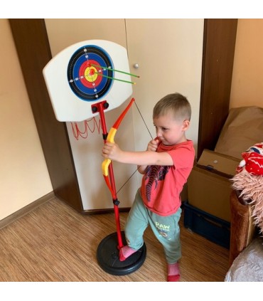 Zestaw do Koszykówki dla Dzieci Kosz Piłka Tablica + Strzelnica Łuk Strzały