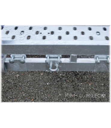 Uchwyt mocowania pasów łodzi obejma zaczep 80x40mm