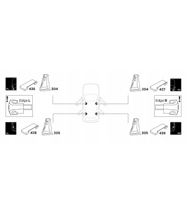 Thule kit 5145 zestaw bagażnika BMW X6 2015-2019