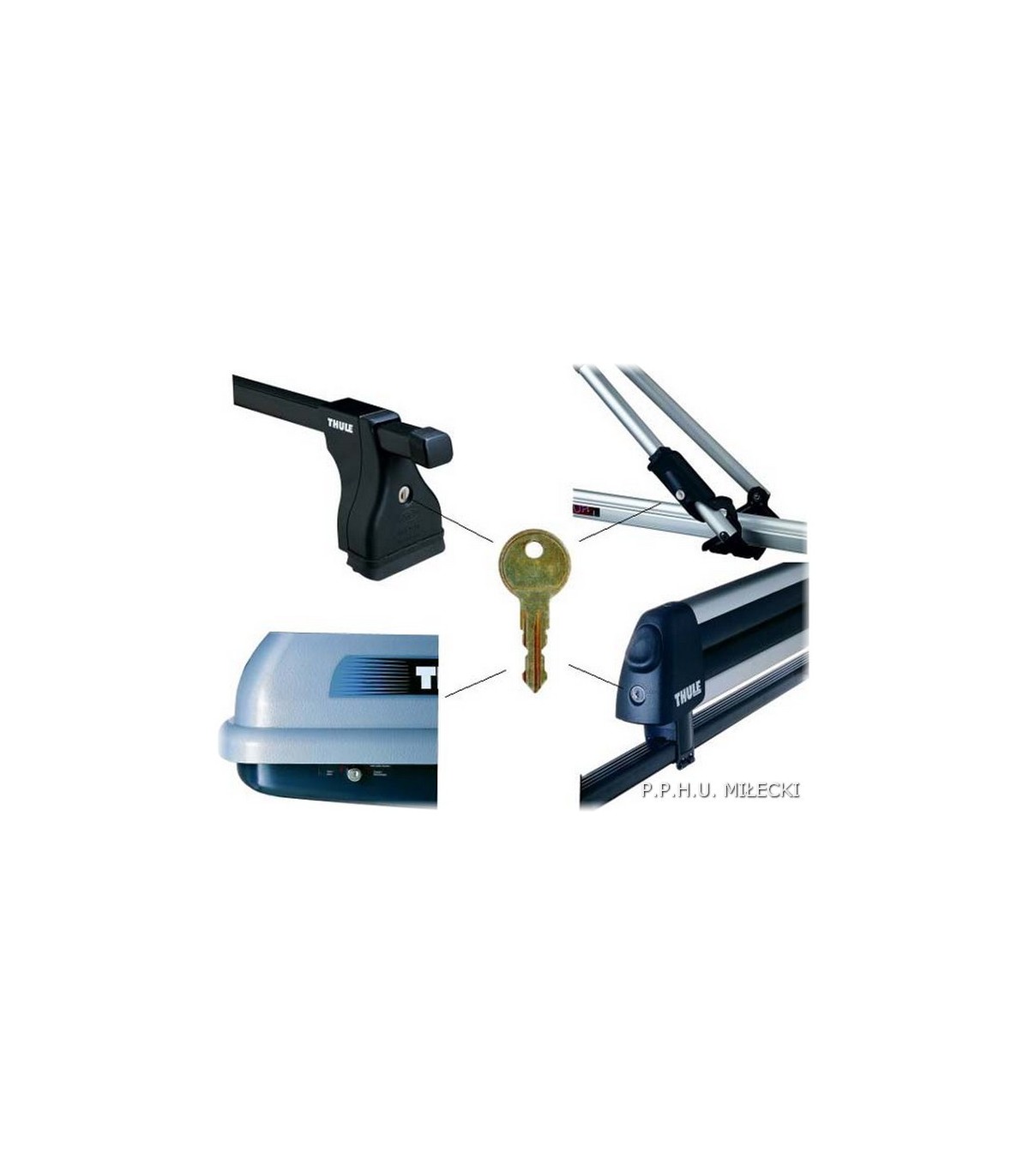 Zamki wkładki 025 bagażnika dachowego uchwytu Thule Mont Blanc Atera Aguri