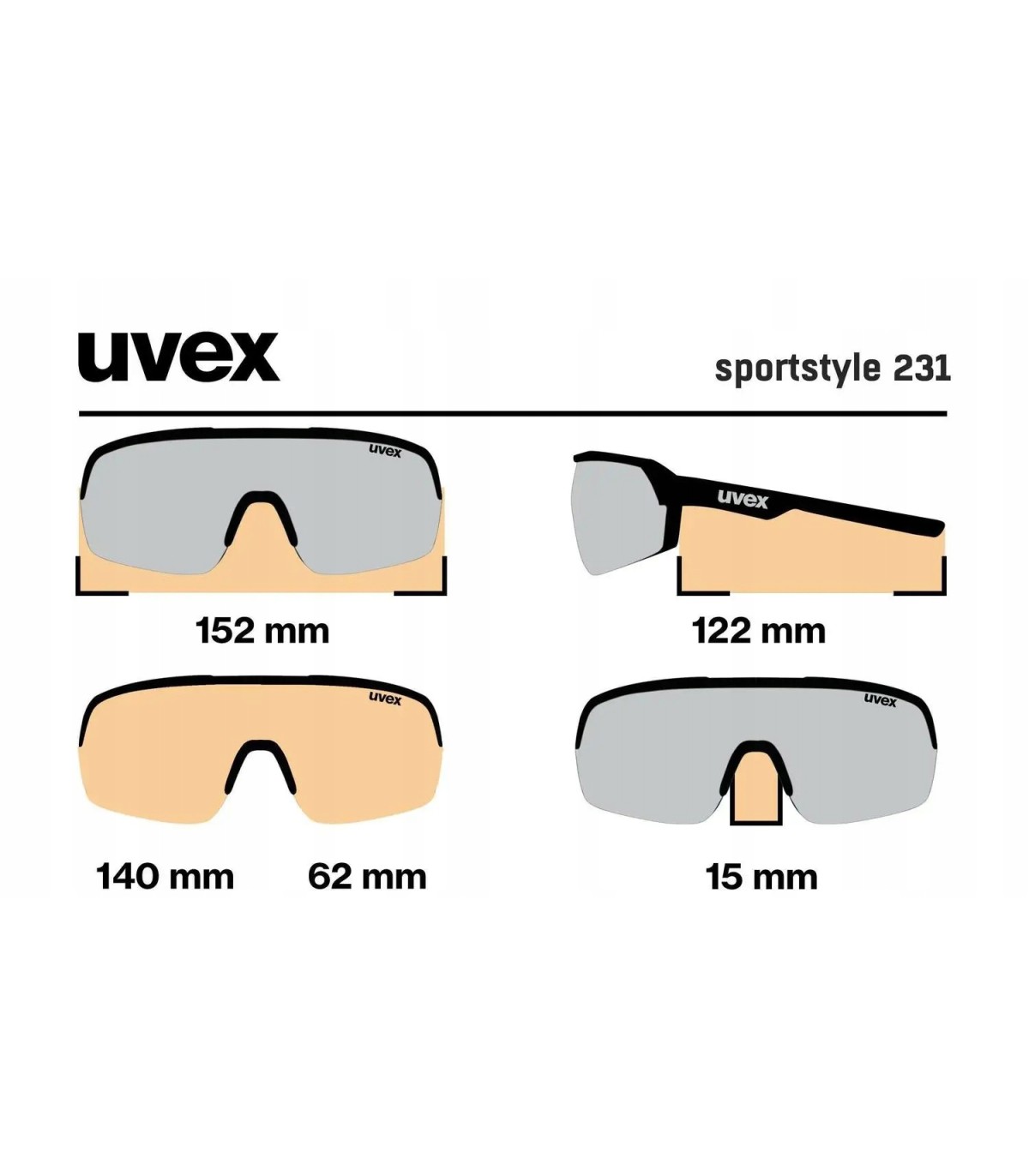 Okulary sportowe rowerowe Uvex sportstyle 231 S2