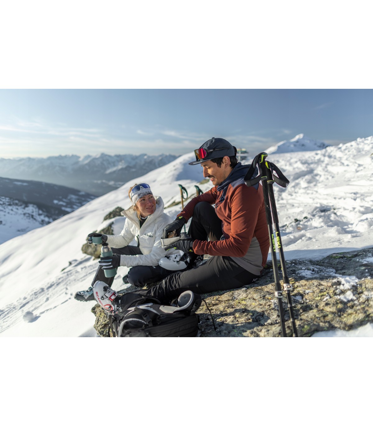 Kije kijki Skitourowe trekkingowe LEKI Guide 3 150