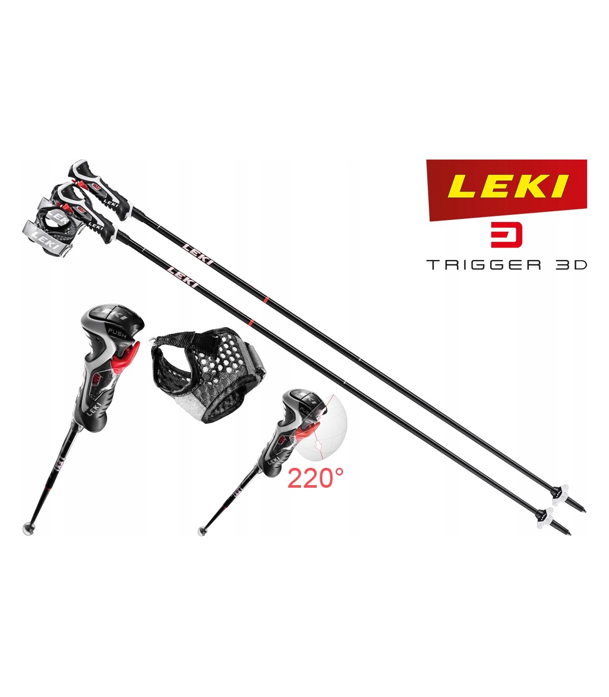 Kijki kije narciarskie LEKI CARBON 14 3D 125cm