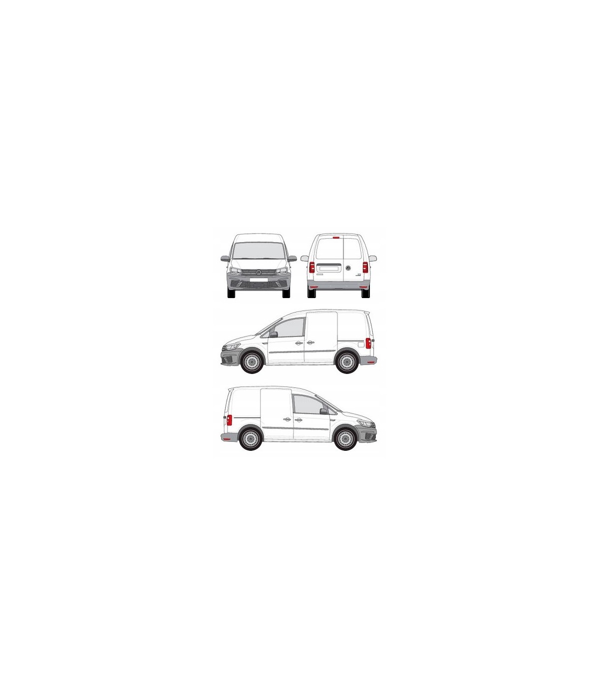 Bagażnik dachowy belki relingi VW Caddy 2010 2015