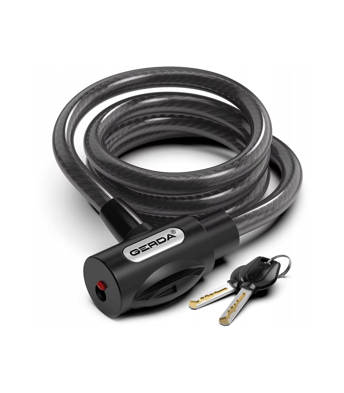 Linka rowerowa zapięcie klucz GERDA FLEX 120cm 10V